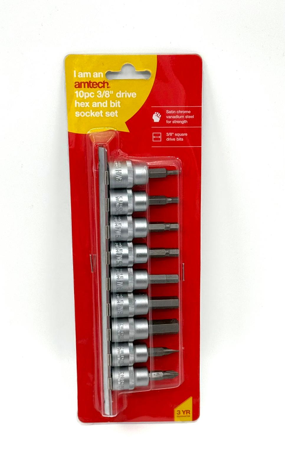 10 Piece 9.5mm (3/8") Torx Socket Set