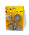 Marksman 6-piece rotary wire wheel and cup brush set in retail packaging