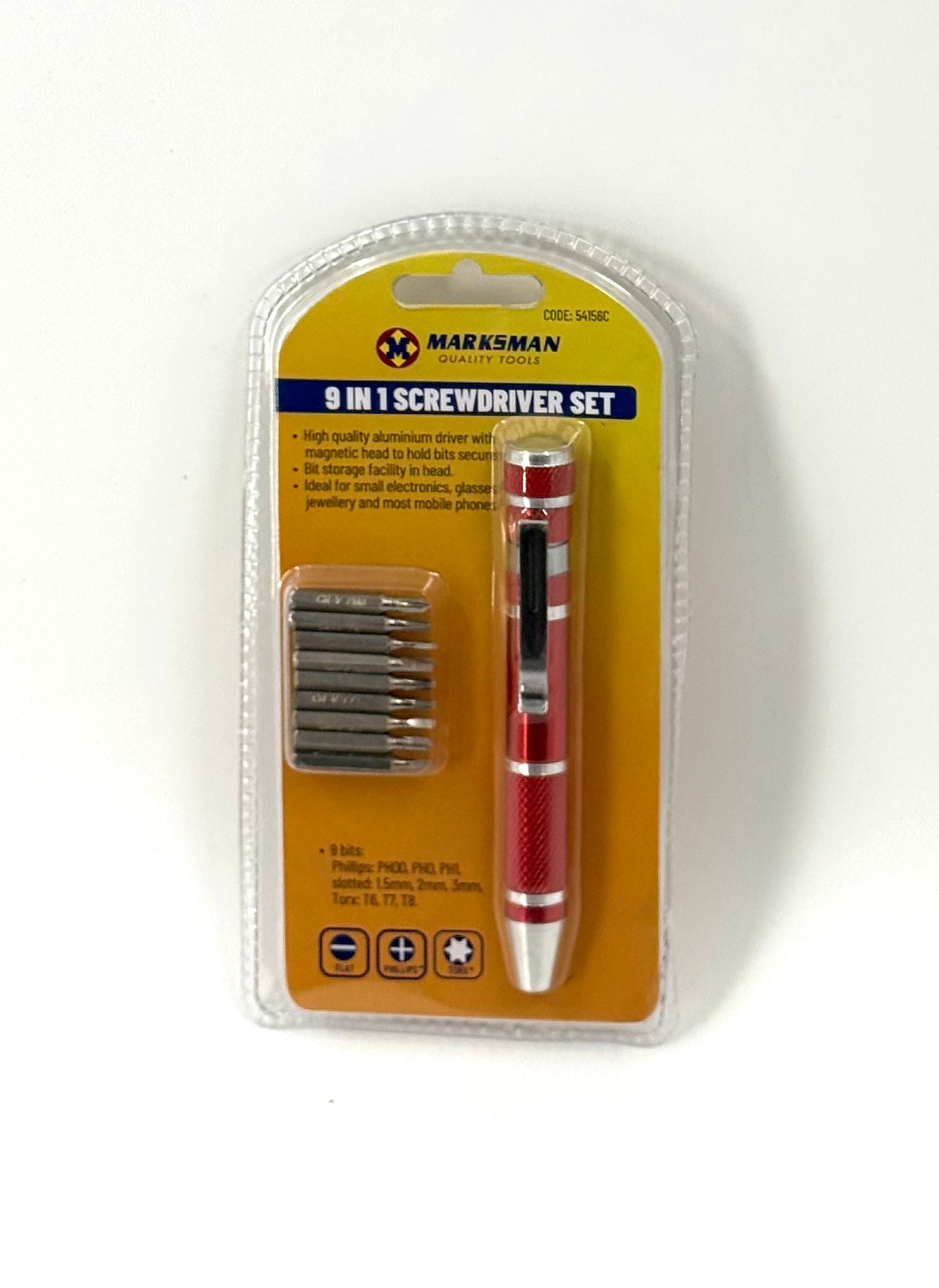 9 In 1 Precision Magnetic Screwdriver Bit Set