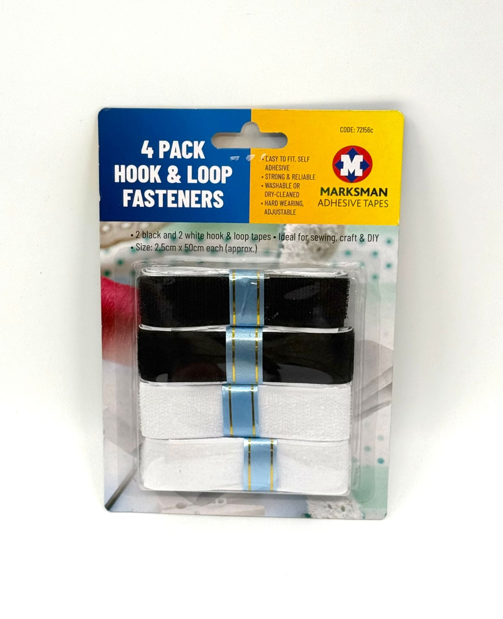 4Pc 25mm Hook & Loop Tape