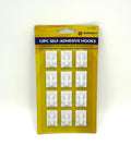 12pc Self Adhesive Hooks