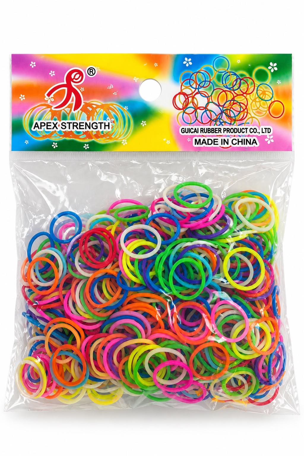 Apex Strength mini coloured rubber bands, mixed pack