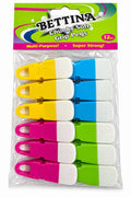 Bettina chunky soft grip clothes pegs pack 12 assorted yellow blue pink and green pegs