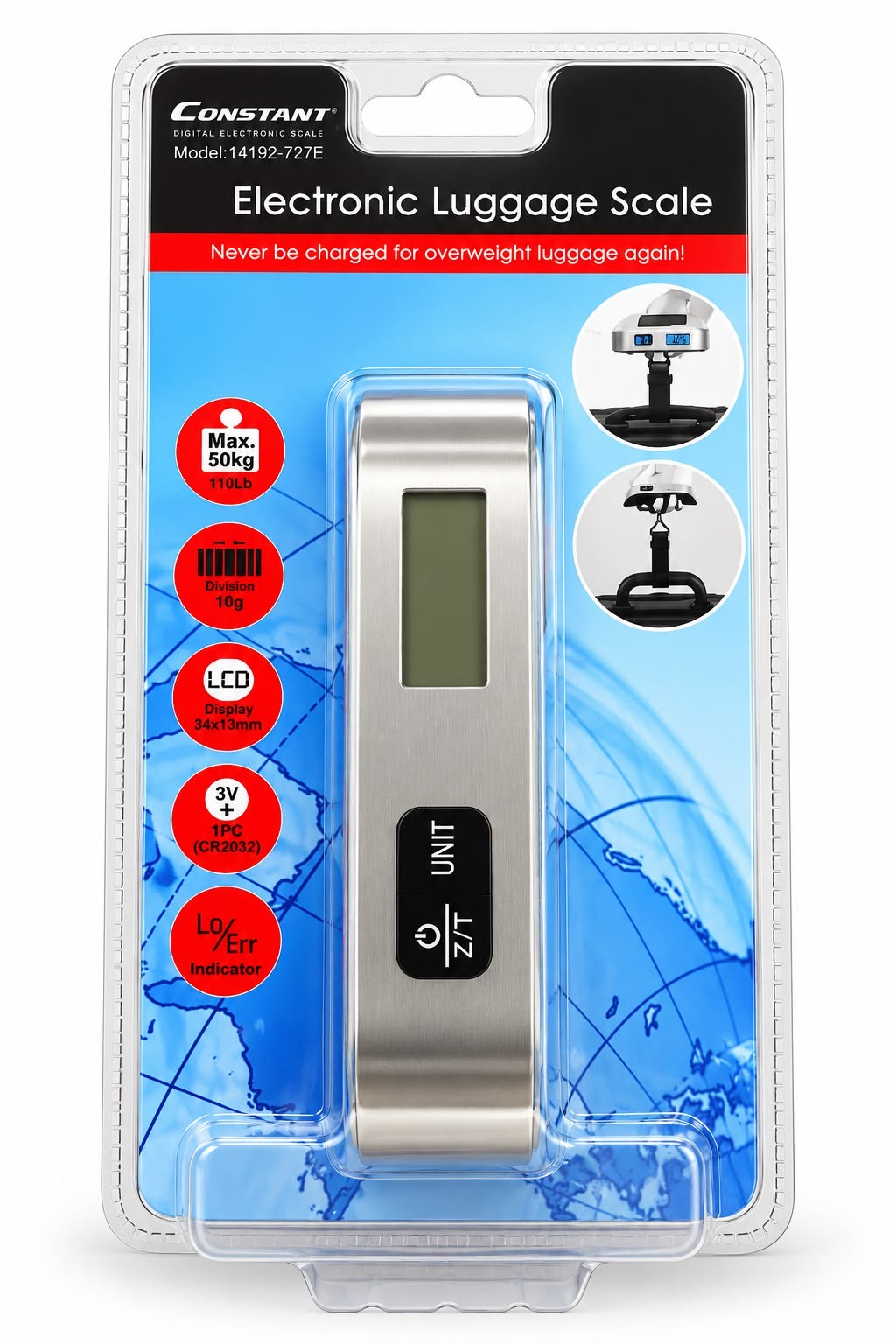 Constant 14192-727E electronic luggage scale, LCD, 50kg