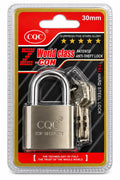CQC Z-Con 30mm metal padlock with keys in sealed retail pack