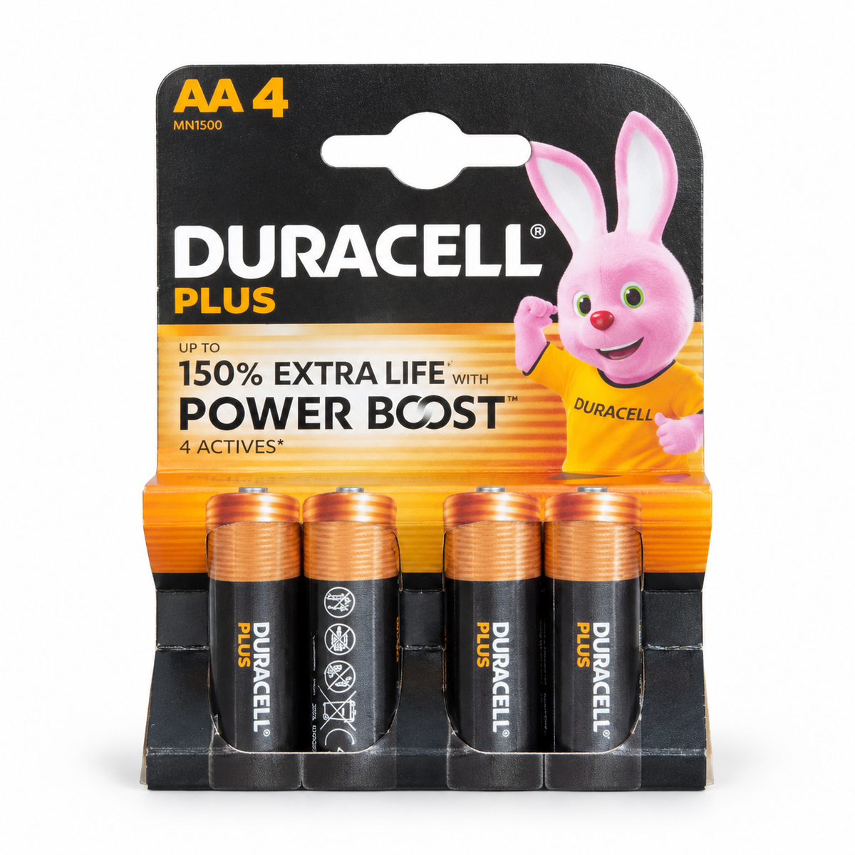 Duracell Plus AA batteries 4 pack