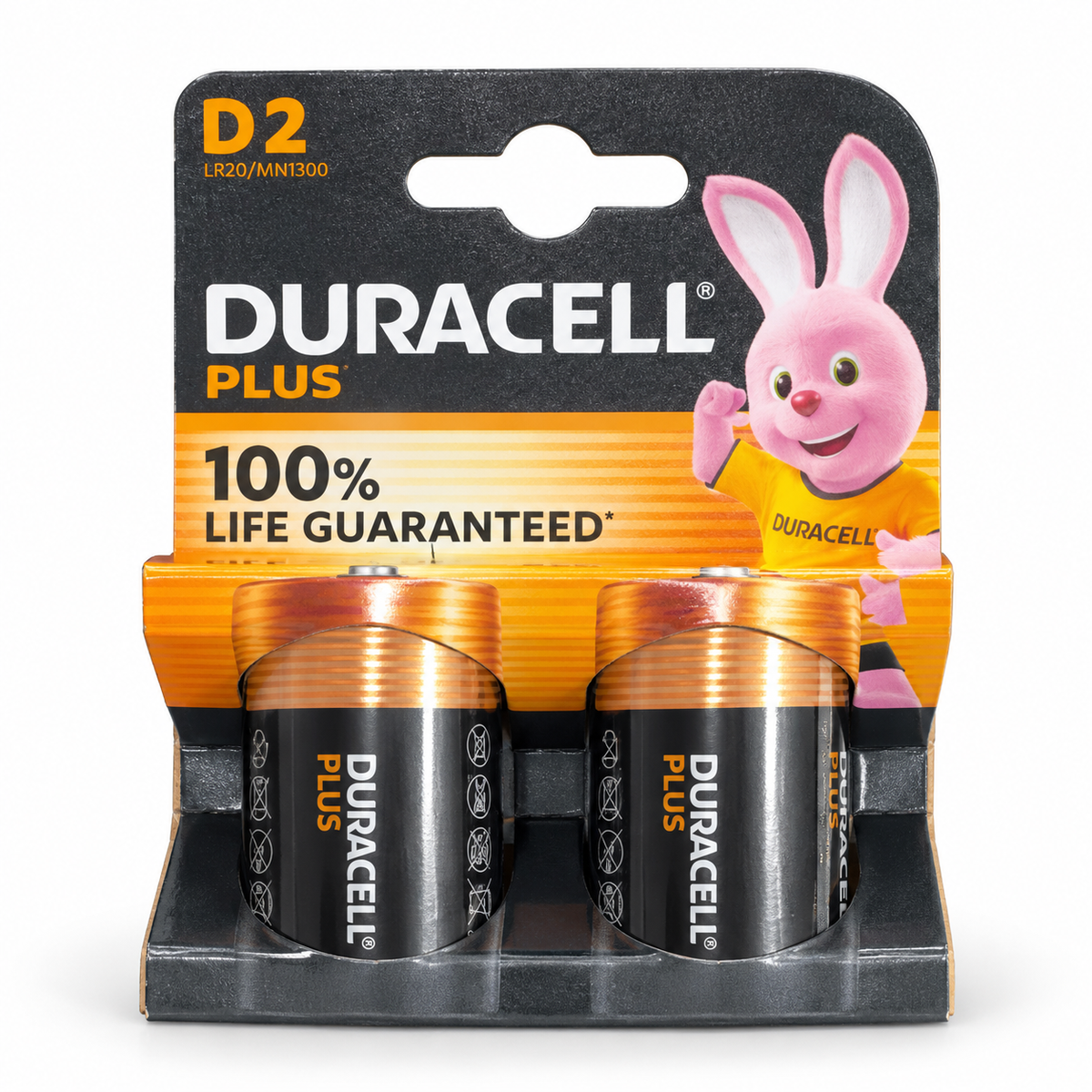 Duracell Plus D batteries 2 pack