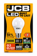 JCB GLS 14W LED bulb, E27, Warm White 3000K, 1521 lumens