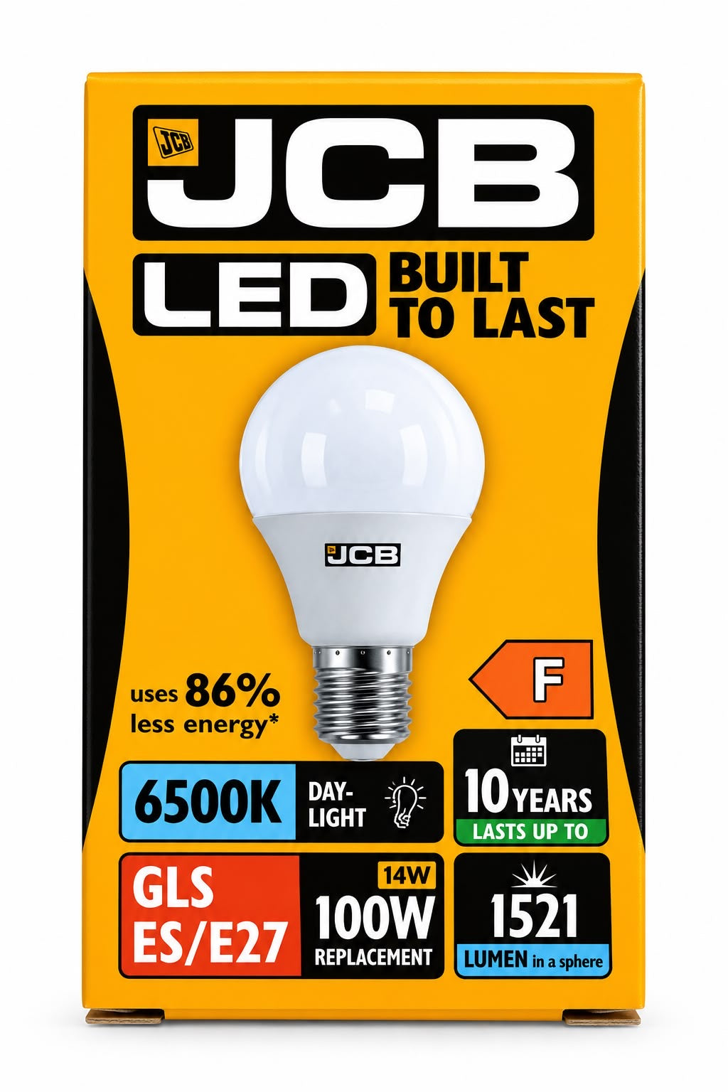 JCB GLS 14W LED bulb, E27, Daylight 6500K, 1521 lumens