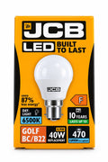 JCB Golf 4.9W LED bulb, B22, Daylight 6500K, 470 lumens
