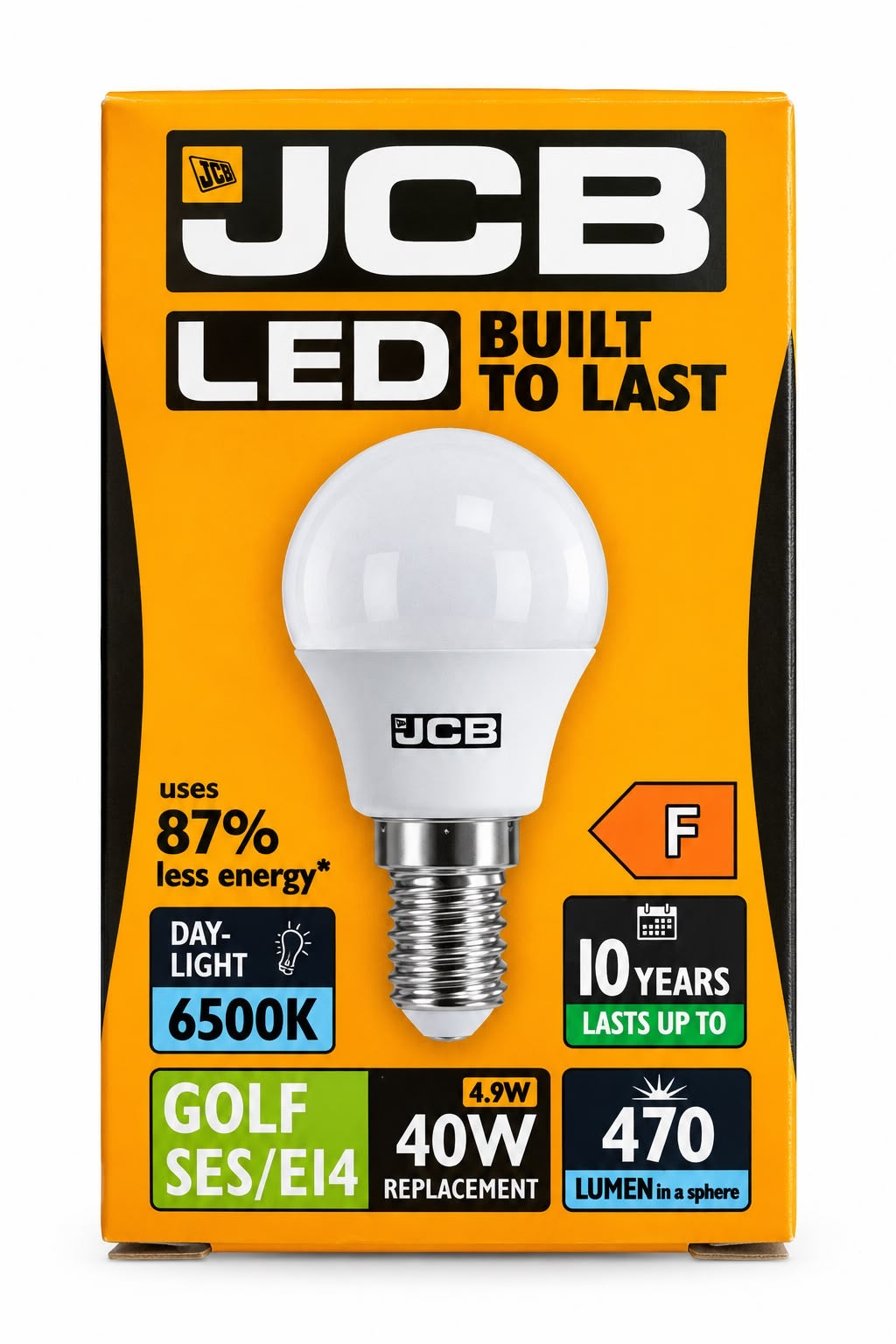 JCB Golf 4.9W LED bulb, E14, Daylight 6500K, 470 lumens