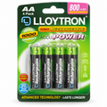 Lloytron rechargeable AA batteries 4 pack
