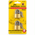 Marksman 59116C twin pack 25mm padlocks, two keys for each lock