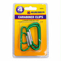 Marksman 68594C four green aluminium spring gate carabiner clips