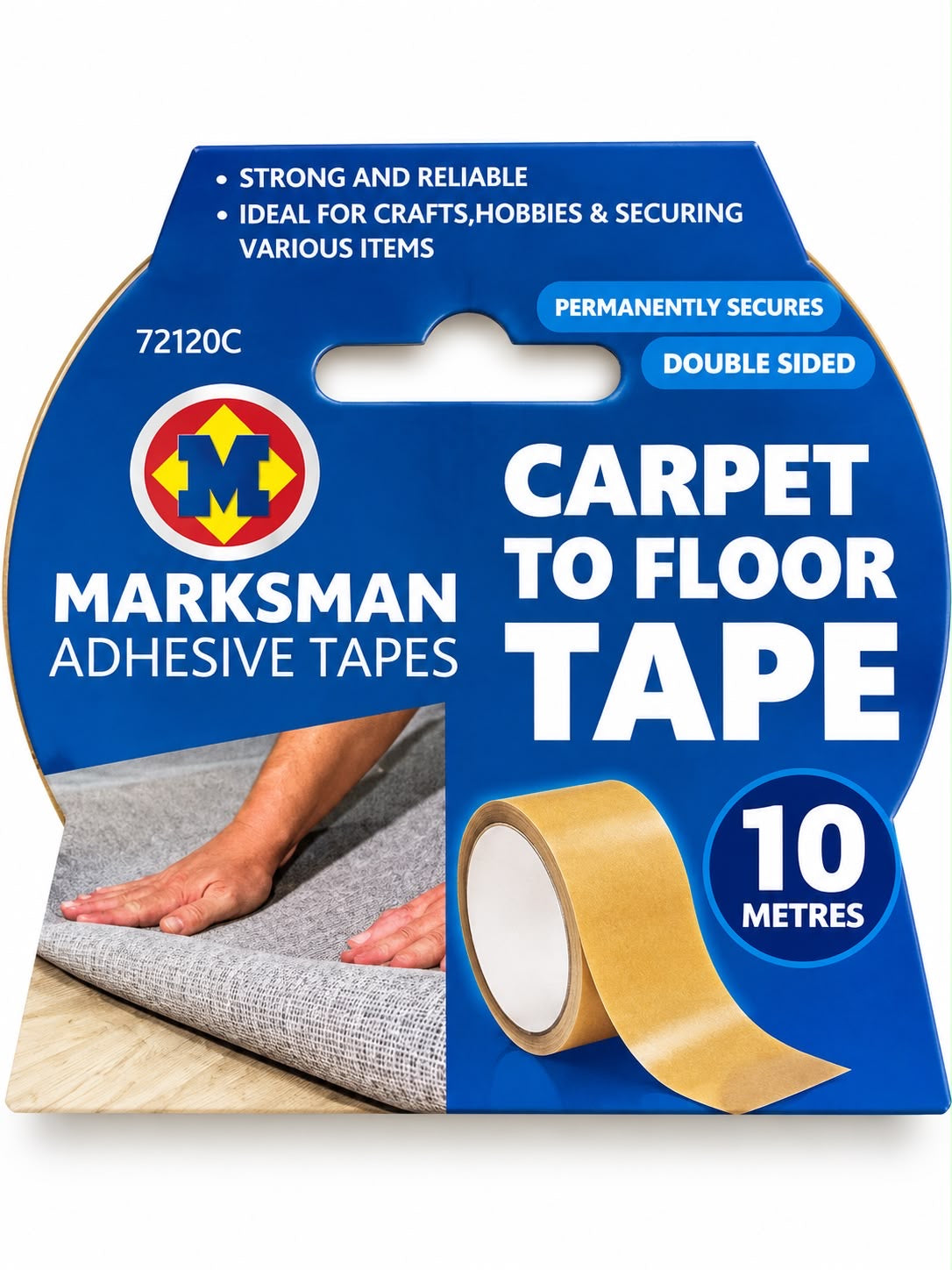 Marksman 72120C carpet to floor double sided adhesive tape 10 metres