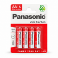 Panasonic Zinc Carbon AA batteries 4 pack
