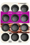 Prima 12-hole non-stick carbon steel muffin and cupcake oven baking tray approximately 35x26x3cm model 15108C