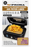 Prima 21 x 14cm rectangle reusable air fryer liner, non-stick PTFE, perforated design, pack 18064C