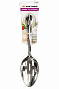Prima serving slotted spoon silver-coloured with draining slots and long hanging handle 17265C