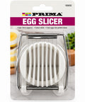 Prima white hinged egg slicer 10cm with metal cutting wires in retail packaging 18583C