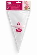 Tala 10 disposable icing bags 16.5 x 31cm clear food icing and cake decorating bags packaging with recommended fill line